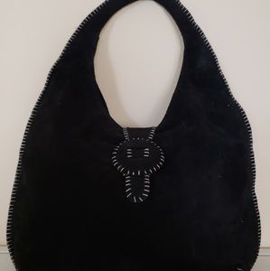 Donald  J Pliner Black suede soft handbag